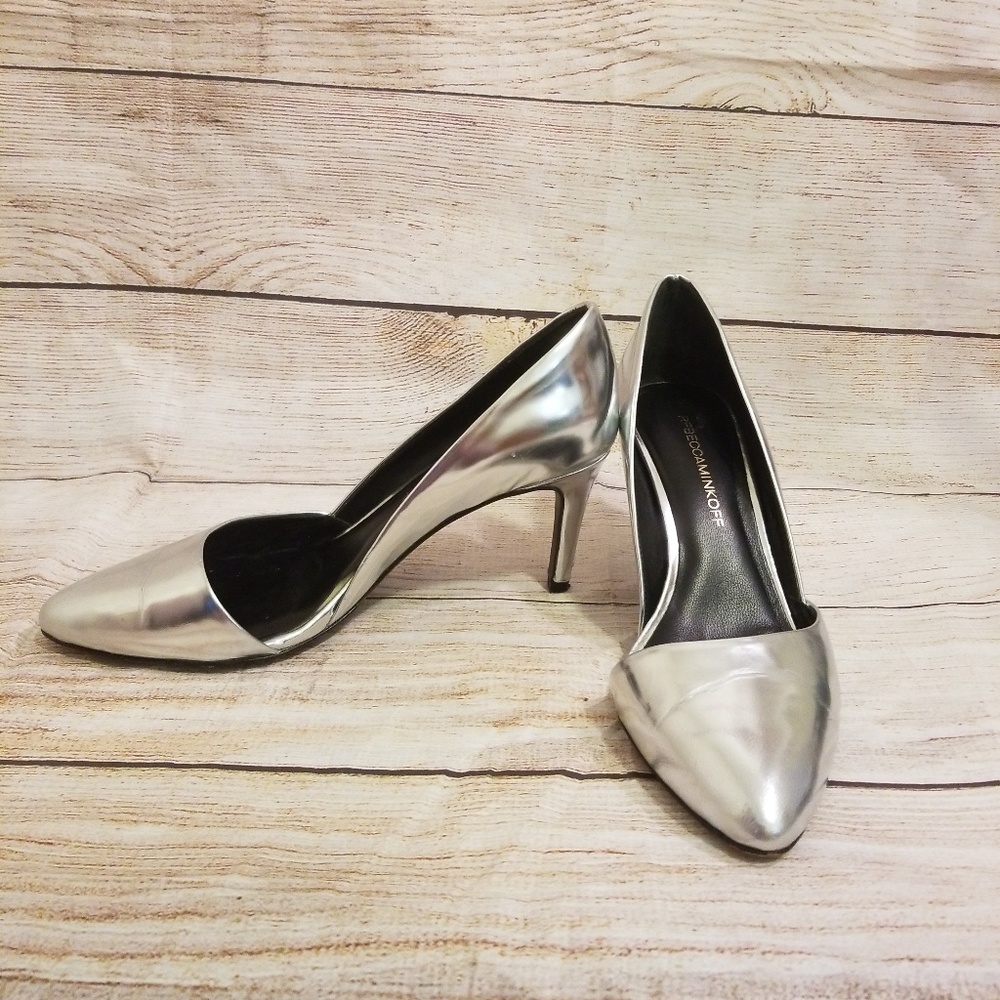 Silver Rebecca Minkoff Heels - Picture 1 of 8